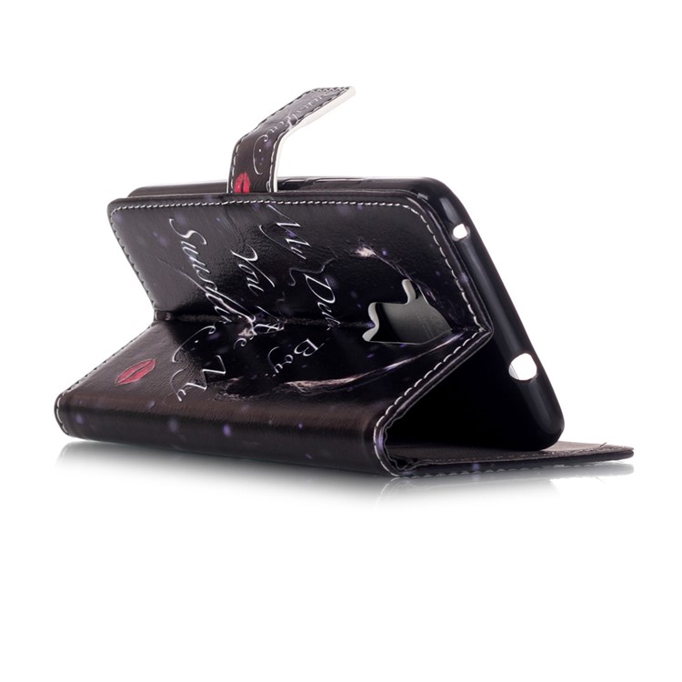 Embossed Leather Stand Shell for Huawei Honor 5c / GT3 - English Characters-3