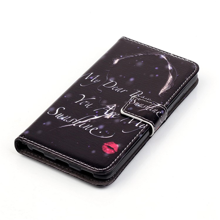 Embossed Leather Stand Shell for Huawei Honor 5c / GT3 - English Characters-4
