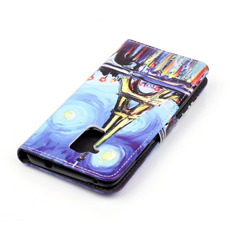 Embossed Leather Stand Flip Cover for Huawei Honor 5c / GT3 - Starry Sky and Eiffel Tower-5