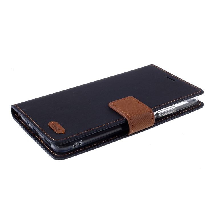 ROAR Twill Grain Leather Wallet Cover for Huawei Honor 20 / nova 5T - Black-5