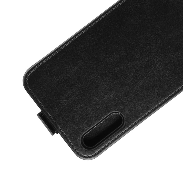 Crazy Horse Leather Vertical Case with Card Slot for Huawei Enjoy 10 - Black-2