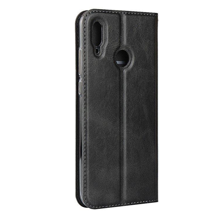 Leather Stand Case with Card Slot for Huawei Honor 10 Lite - Black-4