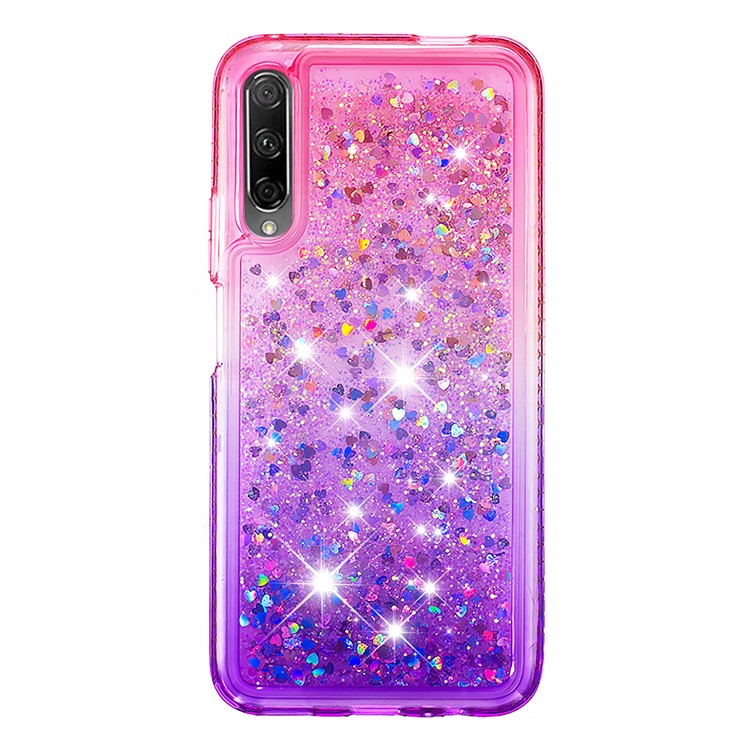 Diamond Decor Gradient Glitter Quicksand TPU Phone Shell for Huawei Honor 9X (For China) / 9X Pro - Rose/Purple-2