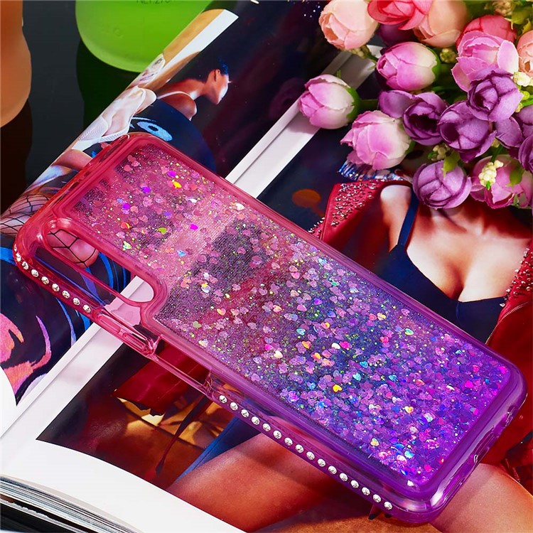 Diamond Decor Gradient Glitter Quicksand TPU Phone Shell for Huawei Honor 9X (For China) / 9X Pro - Rose/Purple-5