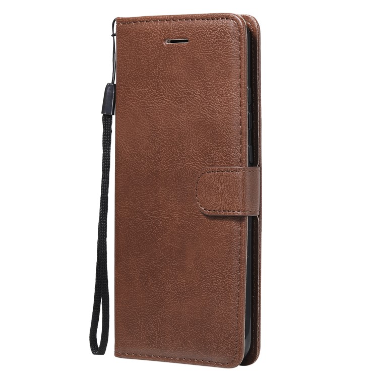 Solid Color Wallet Leather Stand Case for Huawei Mate 30 - Brown-2