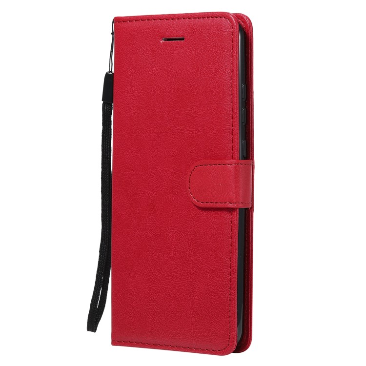 Caso Del Soporte Del Cuero De La Cartera De Color Sólido Para Huawei Se Aparean 30 - Rojo-2