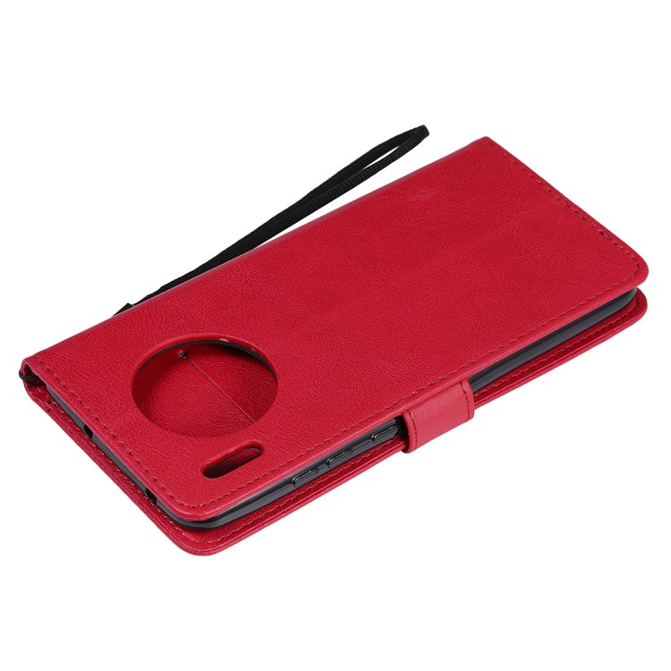 Caso Del Soporte Del Cuero De La Cartera De Color Sólido Para Huawei Se Aparean 30 - Rojo-6