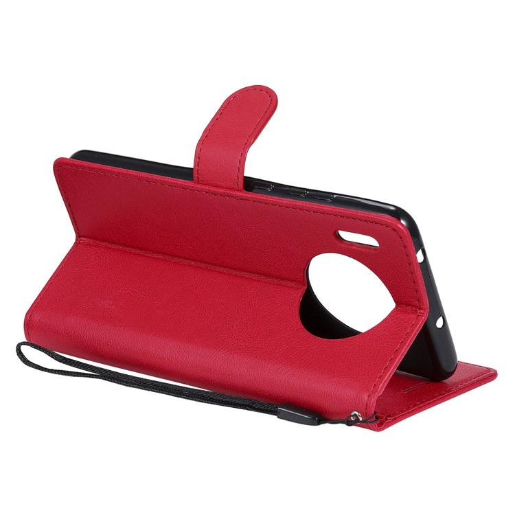 Caso Del Soporte Del Cuero De La Cartera De Color Sólido Para Huawei Se Aparean 30 - Rojo-7