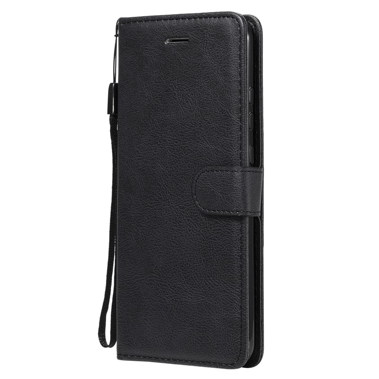 Caso Del Soporte Del Cuero De La Cartera De Color Sólido Para Huawei Se Aparean 30 - Negro-2