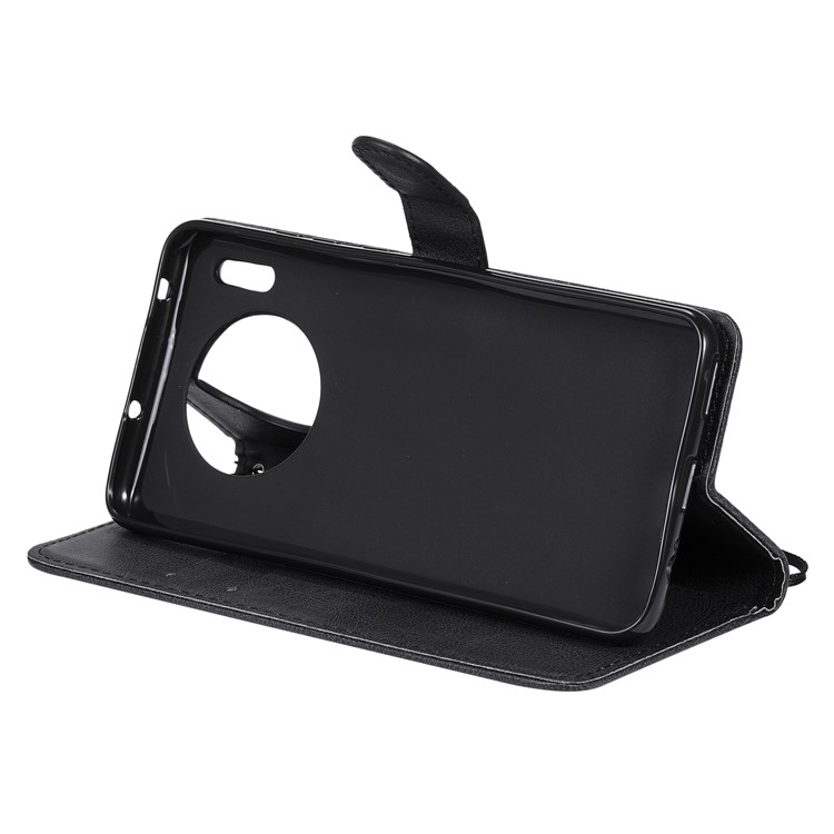 Caso Del Soporte Del Cuero De La Cartera De Color Sólido Para Huawei Se Aparean 30 - Negro-8