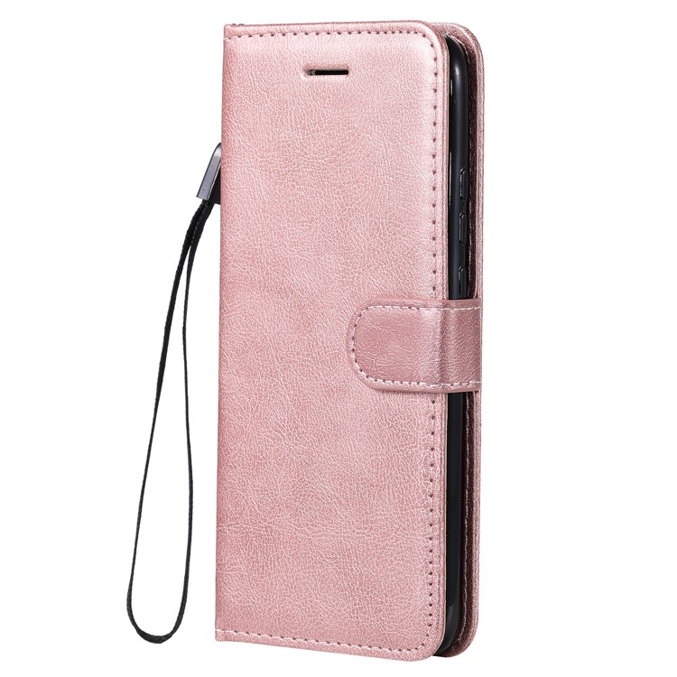 Solid Color Wallet Leather Stand Cell Phone Case for Huawei Mate 30 Lite/nova 5i Pro - Rose Gold-2