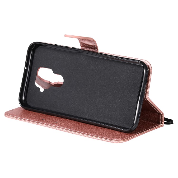 Solid Color Wallet Leather Stand Cell Phone Case for Huawei Mate 30 Lite/nova 5i Pro - Rose Gold-6