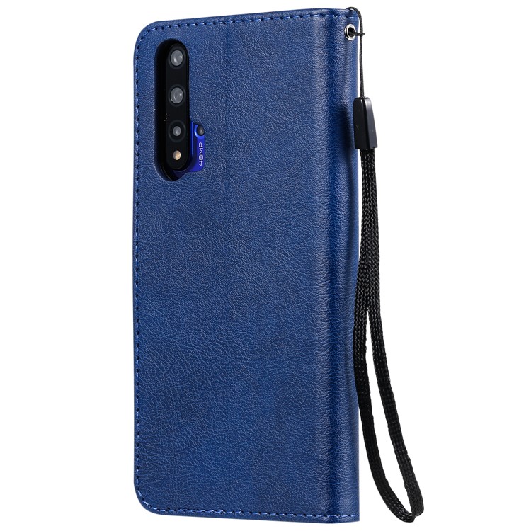 KT Leder Serie-2 Brieftasche Lederstand Hülle Für Huawei Honor 20 / November 5t - Blau