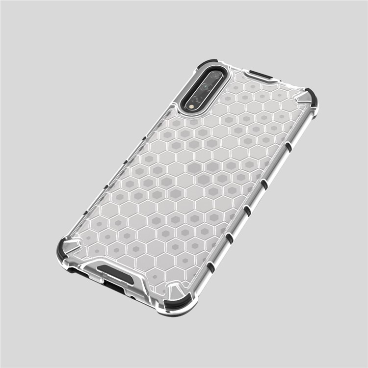 Honeycomb Shock Absorber TPU + PC Casing for Huawei Enjoy 10s - White-8