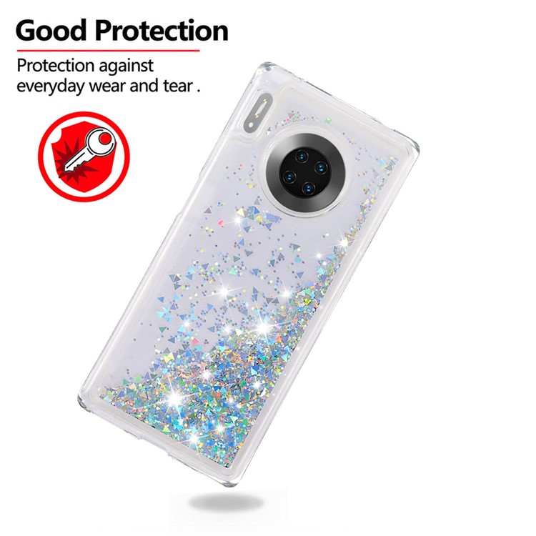 Unique Dynamic Glitter Powder TPU Shockproof Case for Huawei Mate 30 Pro - Silver-4