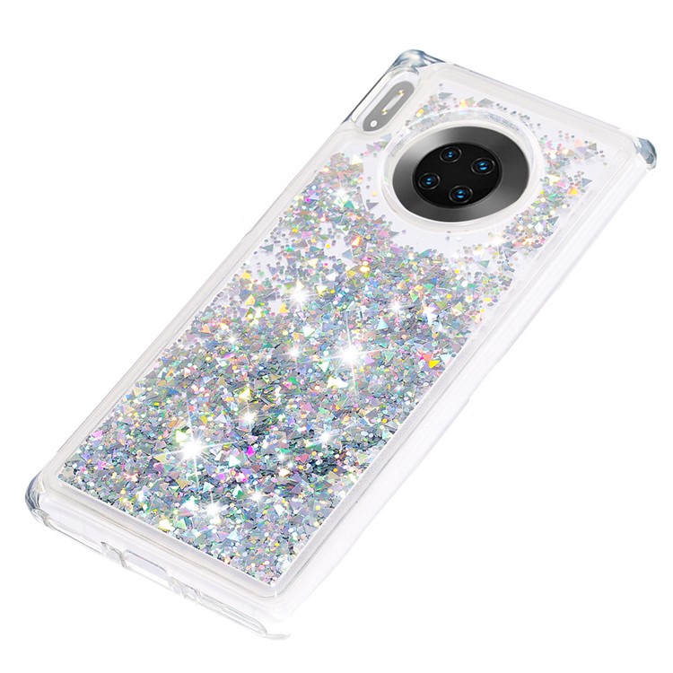 Unique Dynamic Glitter Powder TPU Shockproof Case for Huawei Mate 30 Pro - Silver-6