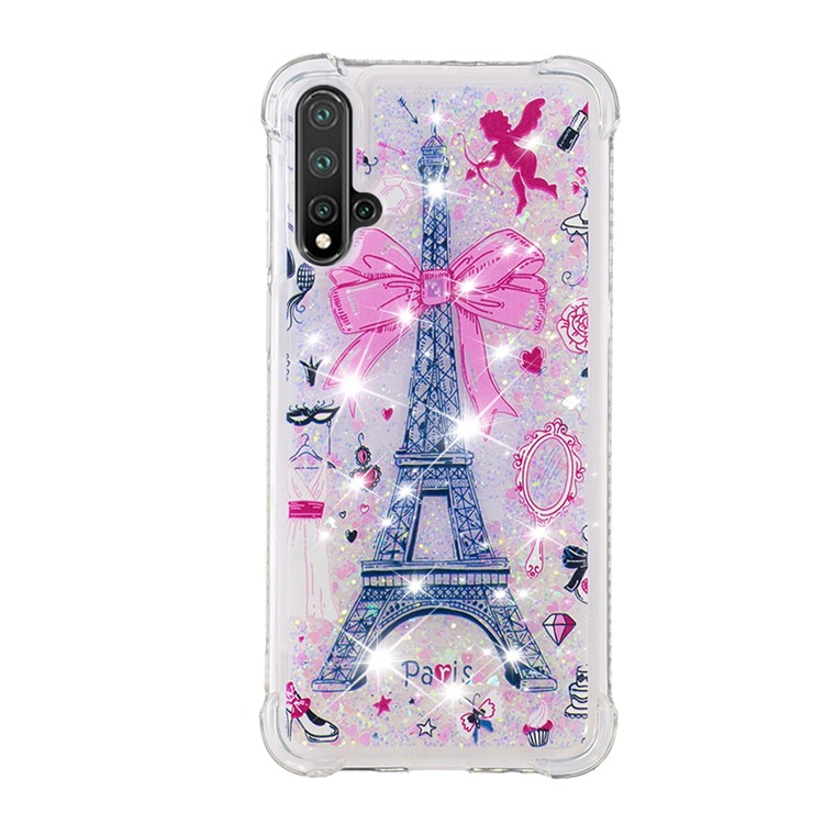 Patterned Quicksand Shockproof TPU Back Case for Huawei Nova 5/ Nova 5 Pro - Tower-2