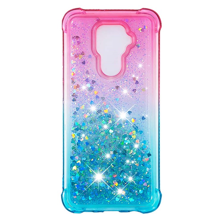 Gradient Glitter Powder Quicksand TPU Phone Case for Huawei Mate 30 Lite/nova 5i Pro - Rose / Baby Blue-2