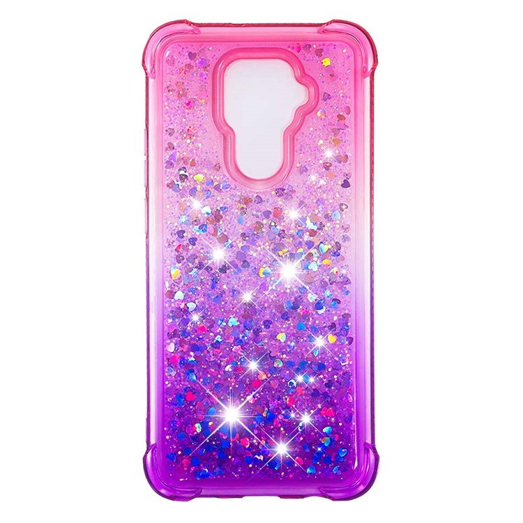 Gradient Glitter Powder Quicksand TPU Phone Case for Huawei Mate 30 Lite/nova 5i Pro - Rose / Purple-2