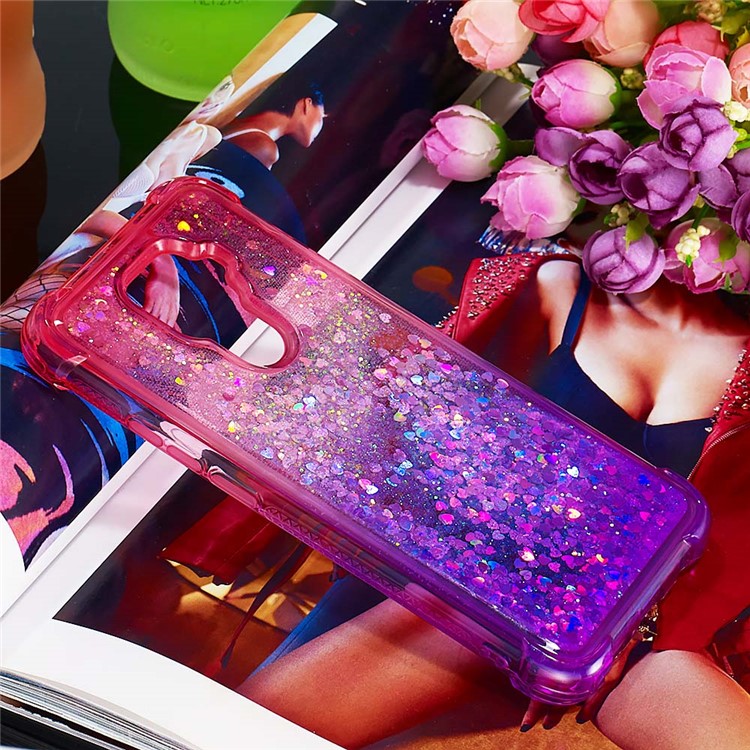 Gradient Glitter Powder Quicksand TPU Phone Case for Huawei Mate 30 Lite/nova 5i Pro - Rose / Purple-7