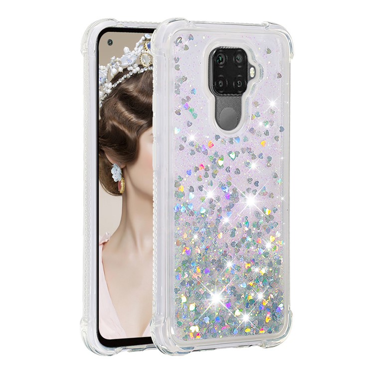 Dynamic Glitter Powder TPU Shockproof Casing for Huawei Mate 30 Lite/nova 5i Pro - Silver-3