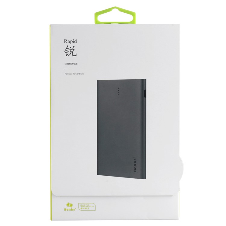 BENKS Rapid Series Ultra Thin Mobile Power Bank 4000mAh with Micro USB Cable (E400A) - Grey-6
