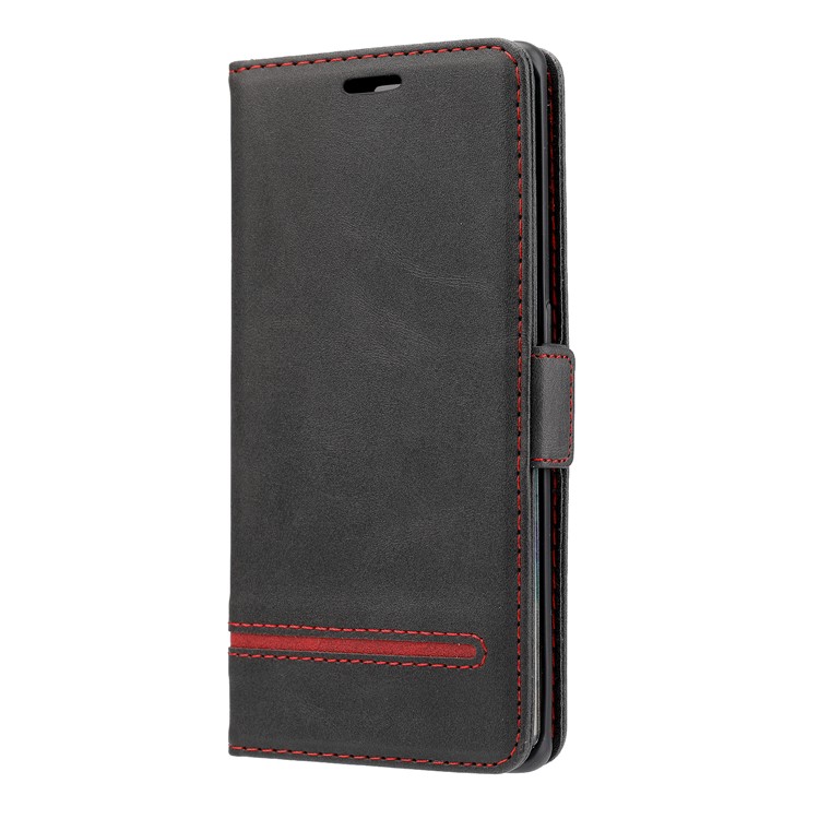 Estilo De Negócio Simples Splicing Carteira De Couro Suporte Para Huawei Acasalar 30 Pro - Preto-2