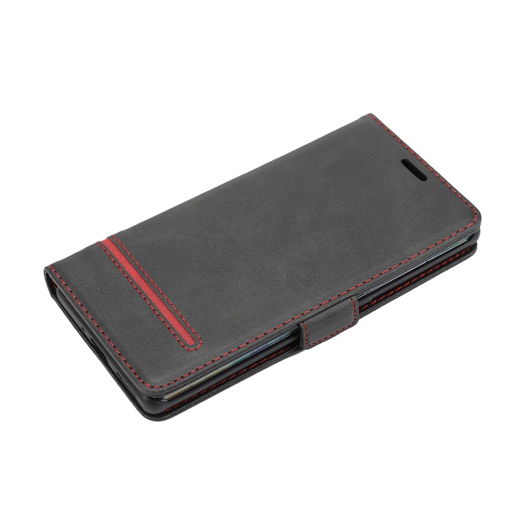 Estilo De Negócio Simples Splicing Carteira De Couro Suporte Para Huawei Acasalar 30 Pro - Preto-6