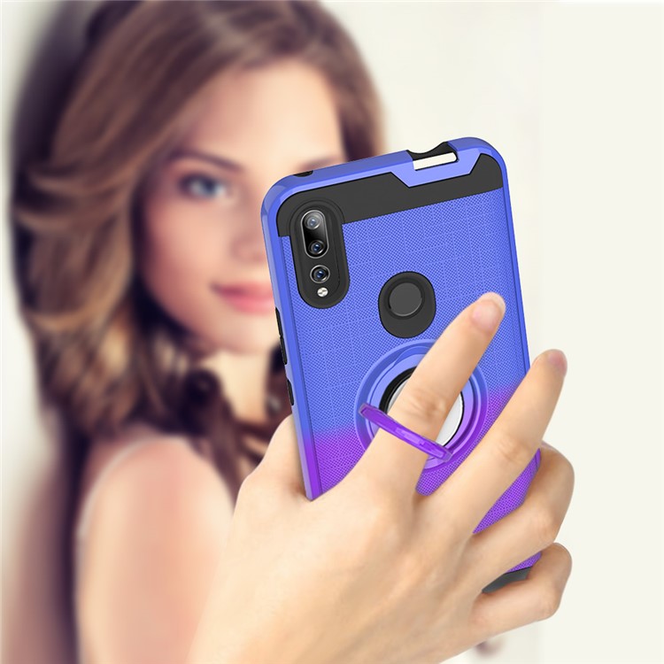 Gradient Color PC + TPU Case with Kickstand for Huawei P Smart Z/Y9 Prime 2019 - Blue/Purple-8