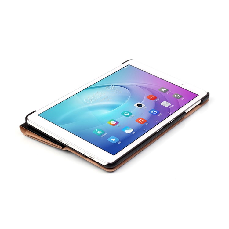 Sand-like Texture Stand Leather Case for Huawei MediaPad T2 10.0 Pro - Black-8