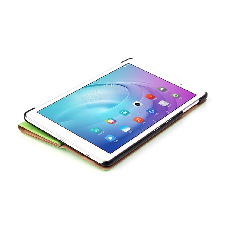 Sand-like Texture Stand Leather Cover for Huawei MediaPad T2 10.0 Pro - Green-8