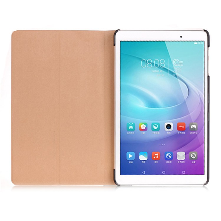 Sand-like Texture Stand Leather Cover for Huawei MediaPad T2 10.0 Pro - Green-9