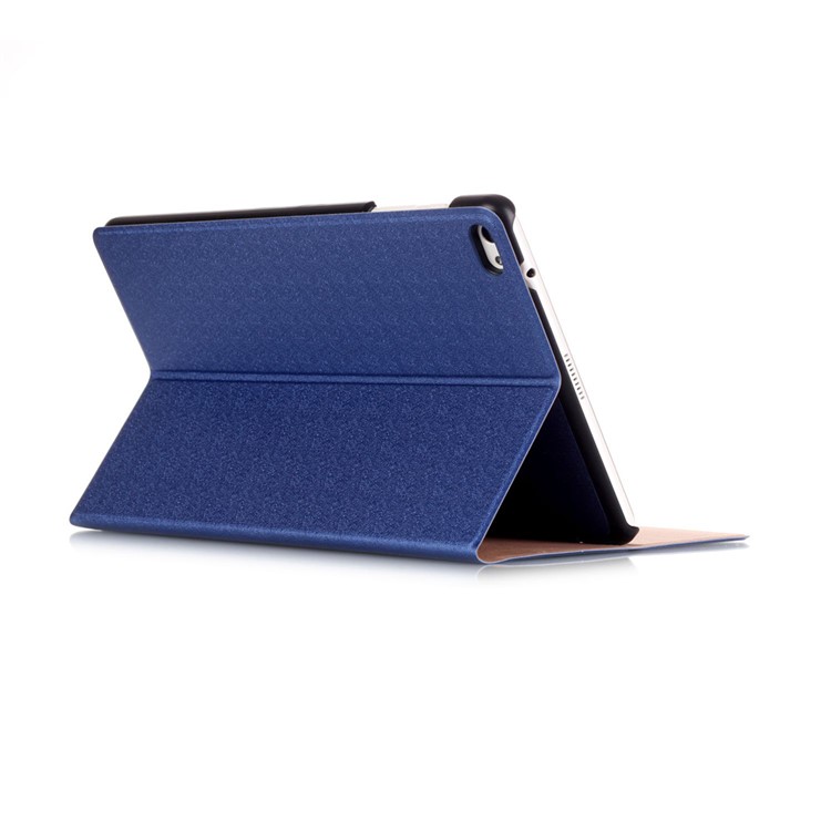 Sand-like Texture Stand PU Leather Case for Huawei MediaPad T2 10.0 Pro - Dark Blue-4
