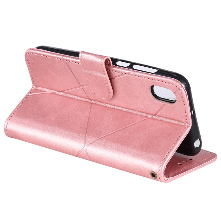 Geometric Pattern Wallet Leather Stand Case for Huawei Y5 (2019) - Rose Gold-7