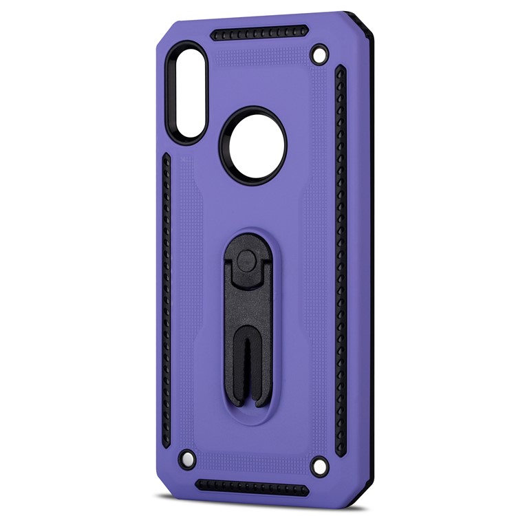 La Coque De Valise PC + TPU De Sortie D'air Pour Huawei Y6 (2019, Avec Capteur D'empreinte Digitale) / Prime Y6 (2019) - Violet-4