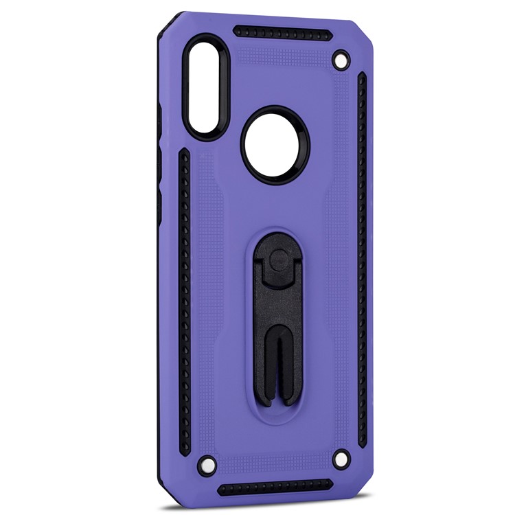 La Coque De Valise PC + TPU De Sortie D'air Pour Huawei Y6 (2019, Avec Capteur D'empreinte Digitale) / Prime Y6 (2019) - Violet-5