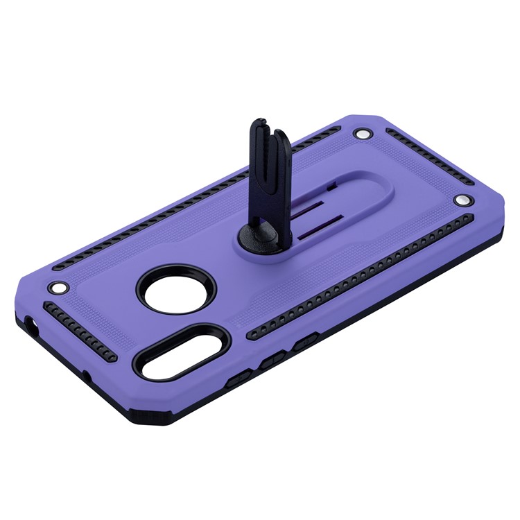 La Coque De Valise PC + TPU De Sortie D'air Pour Huawei Y6 (2019, Avec Capteur D'empreinte Digitale) / Prime Y6 (2019) - Violet-7
