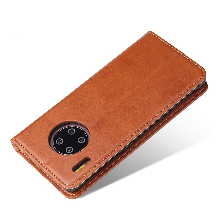 PU Leather Wallet Stand Phone Cover Case for Huawei Mate 30 - Brown-7