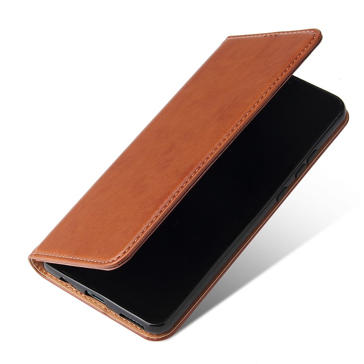 PU Leather Wallet Stand Flip Cell Phone Cover Shell for Huawei Mate 30 Pro - Brown-6