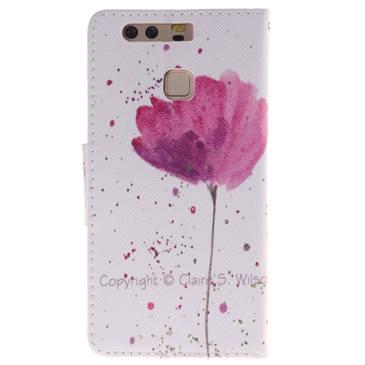 For Huawei P9 Wallet Leather Cover - Pretty Floral-2