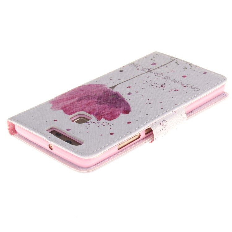 For Huawei P9 Wallet Leather Cover - Pretty Floral-4