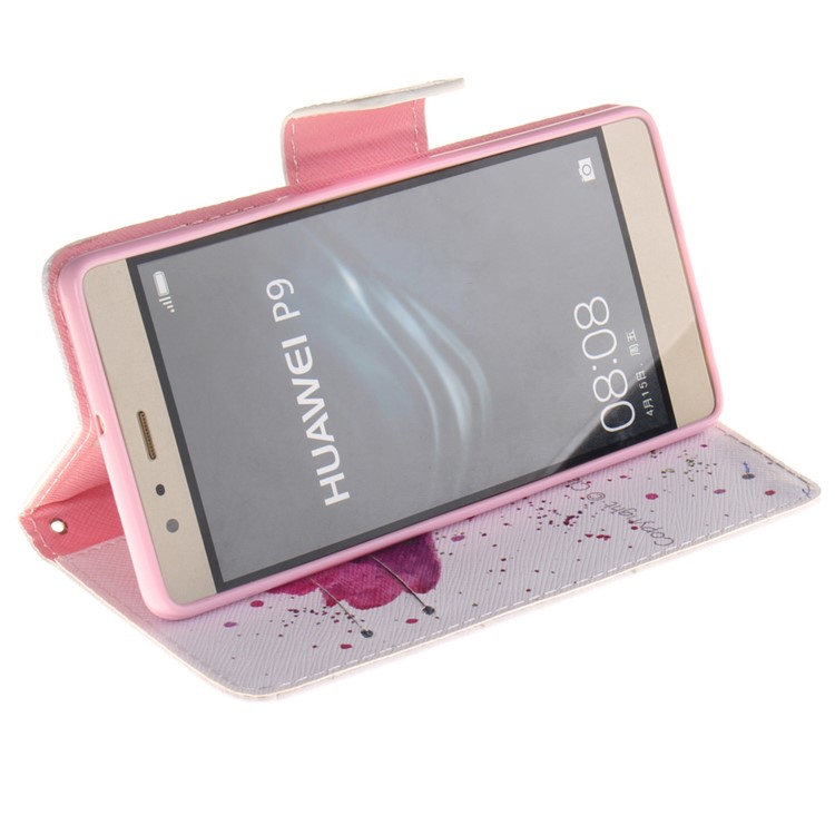For Huawei P9 Wallet Leather Cover - Pretty Floral-5