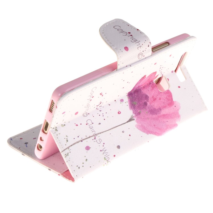 For Huawei P9 Wallet Leather Cover - Pretty Floral-6
