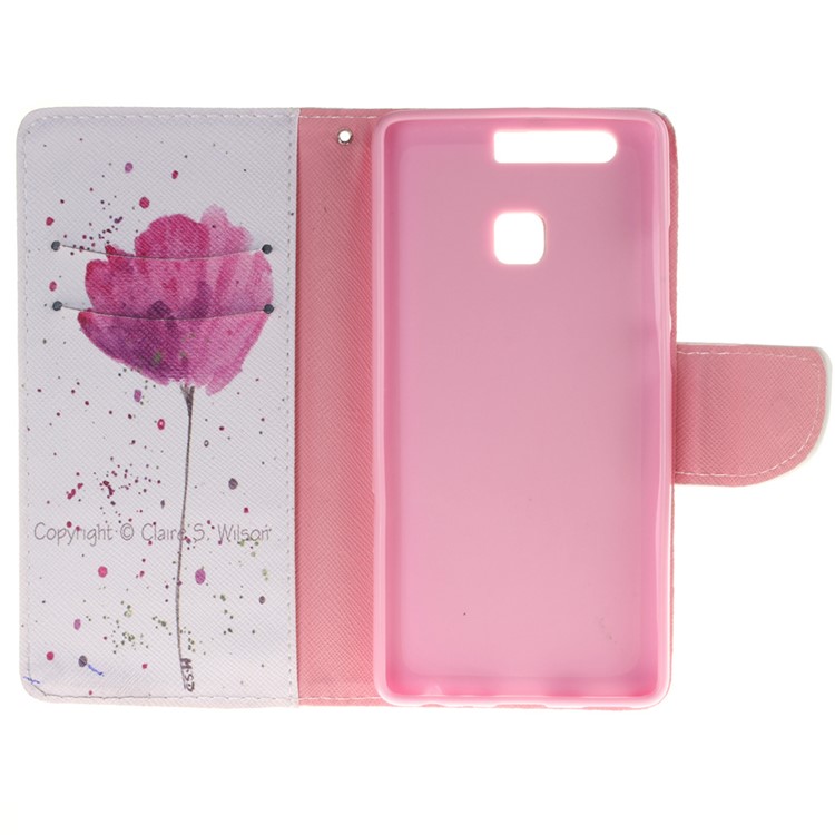 For Huawei P9 Wallet Leather Cover - Pretty Floral-9
