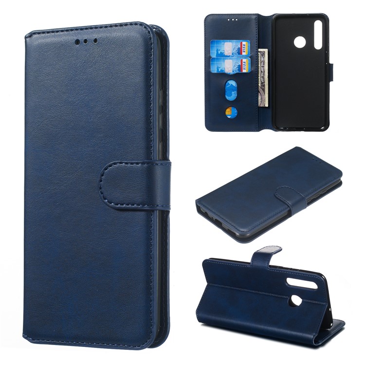 Leather Wallet Stand Phone Case for Huawei P Smart Plus 2019/Enjoy 9s/Honor 10i/Honor 20i - Blue