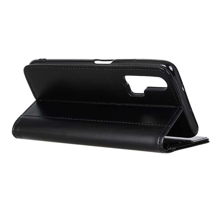 Auto-absorbed Split Leather Wallet Stand Case for Huawei nova 6 - Black-4