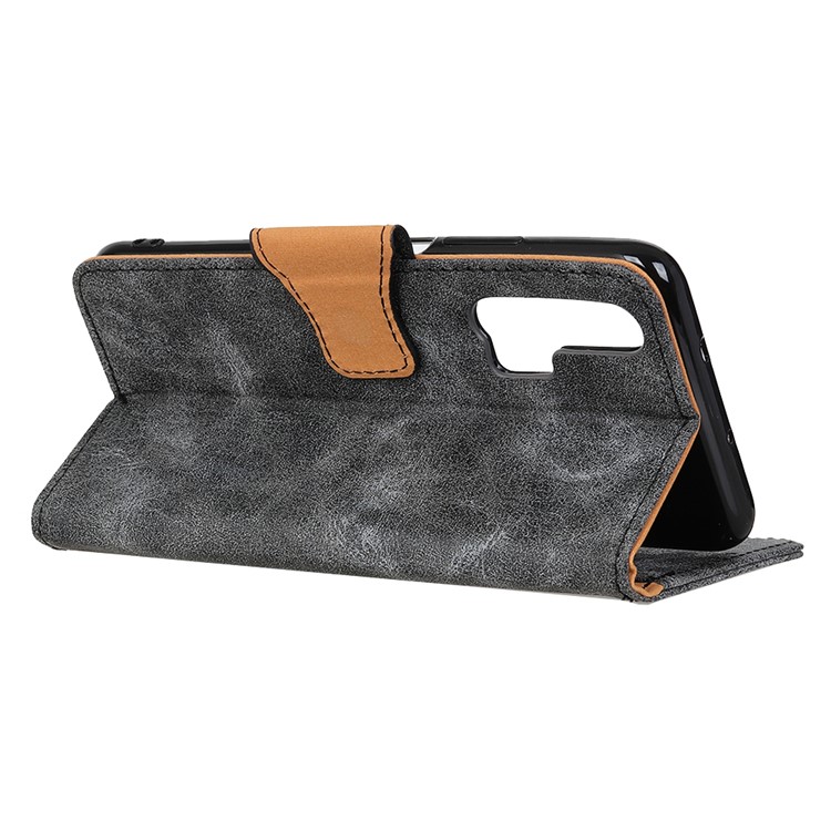 Porte-monnaie Rétro Cuir Fendu Couvercle Du Support De Téléphone Portable Pour Nova 6 Huawei - Noir-5