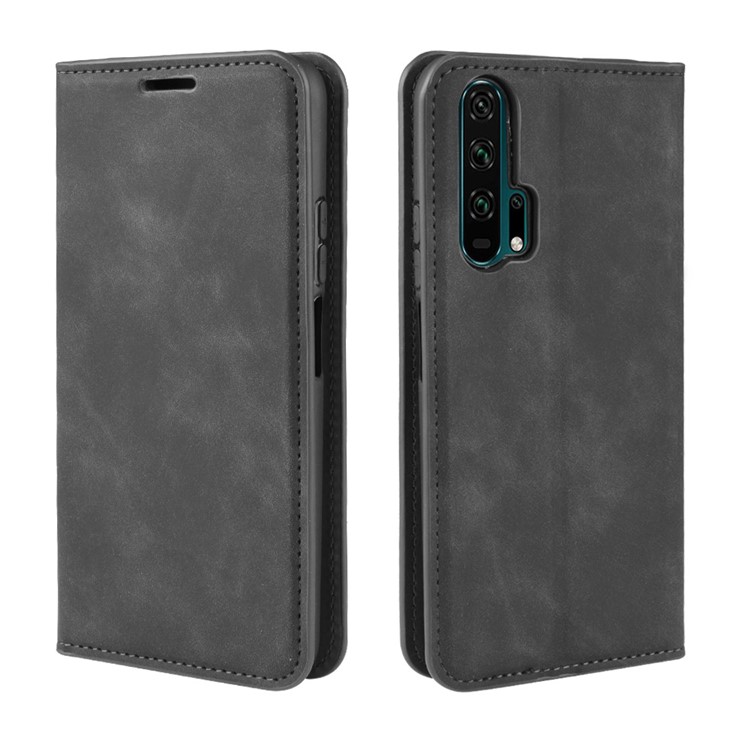 Leather Stand Case with Card Slots for Huawei Honor 20 Pro - Black-9
