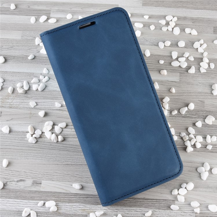 Leather Stand Case with Card Slots for Huawei Honor 20 Pro - Blue-10