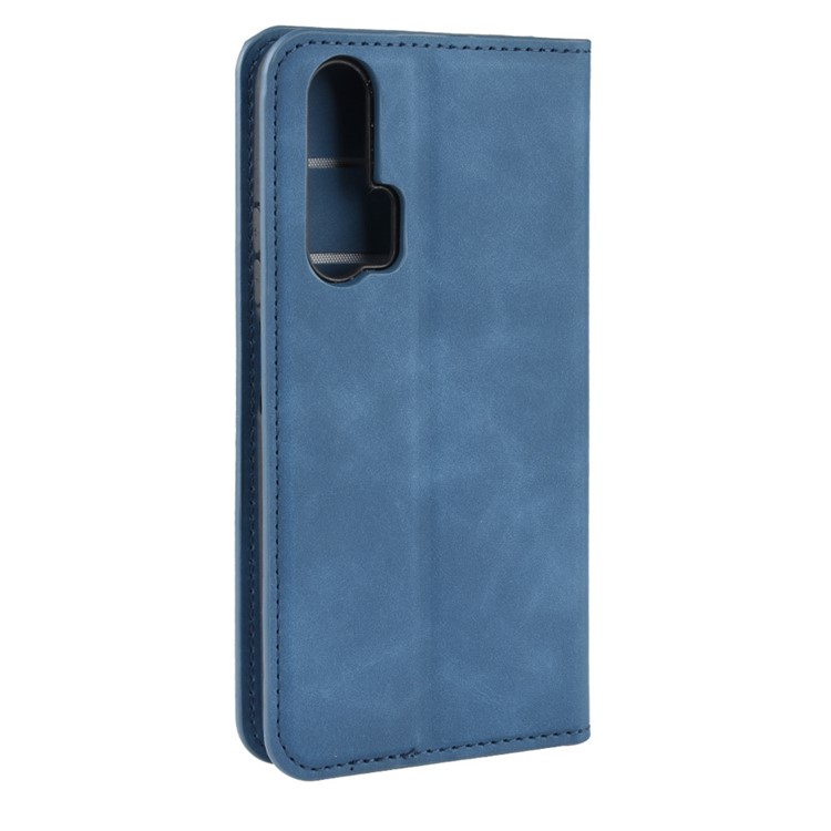 Leather Stand Case with Card Slots for Huawei Honor 20 Pro - Blue-6